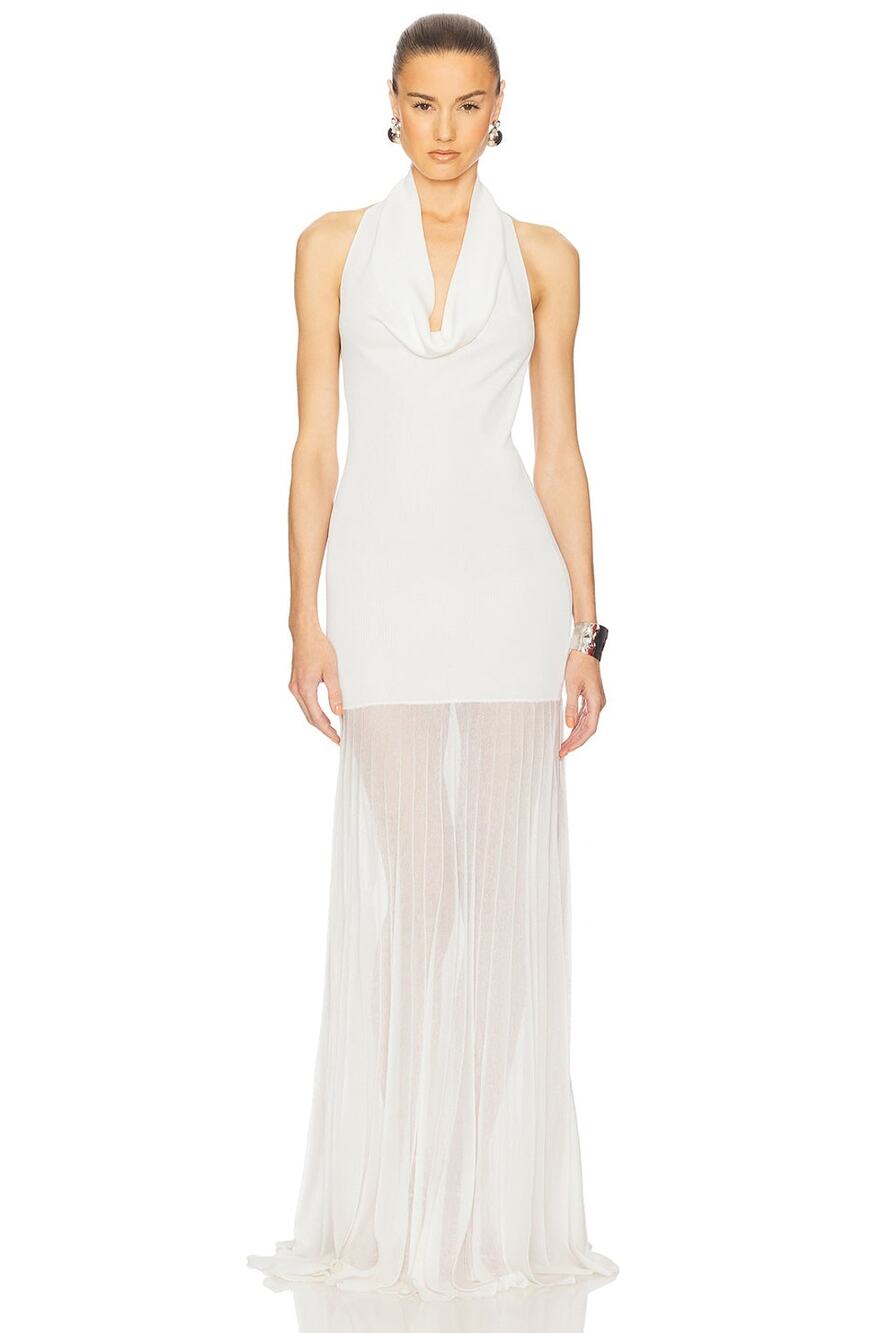 Helsa Jazzlyn Maxi Knit Dress in Ivory
